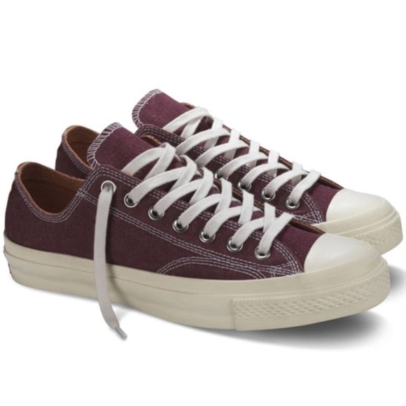 The Hideout x Converse Chuck Taylor All Star Burgundy Low Top Sneakers - Picture 1 of 12